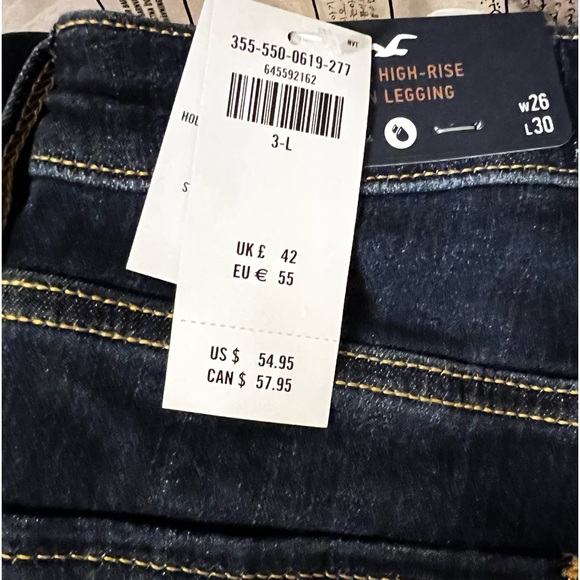 Ultra High Rise Blue Jean Leggings 3L Size W26 L30 - Picture 4 of 5
